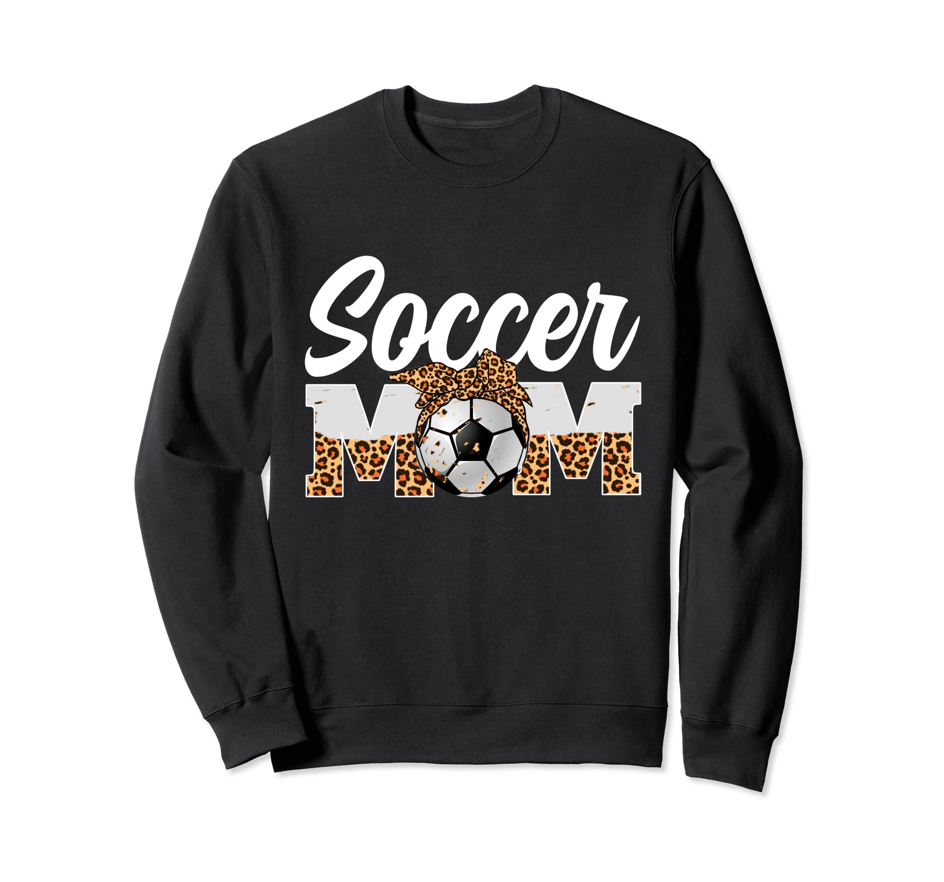 Soccer Mom Game Day Leopard Sweatshirt - Fun Novelty Design Men Women - T-Shirt, Sweatshirt, Hoodie