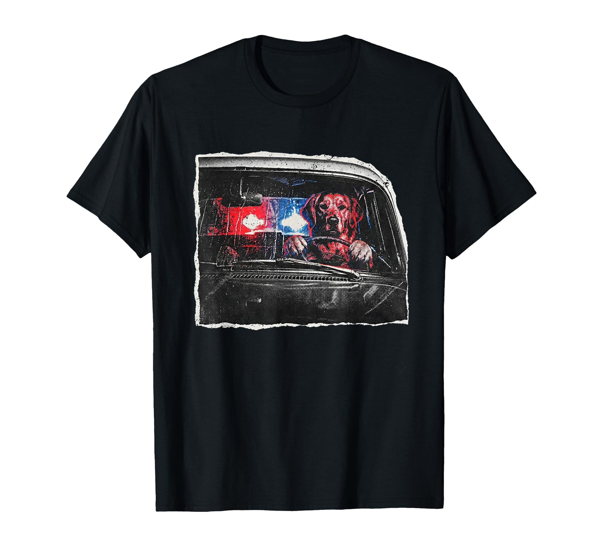 Humorous Golden Retriever Driving T-Shirt - Fun Novelty Design for Adults - T-Shirt, Sweatshirt, Hoodie