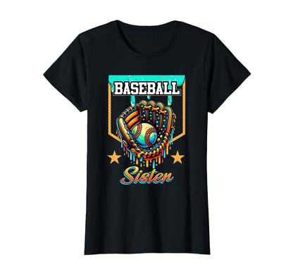 Baseball Drip Baseball Sister Ice Cream T-Shirt - Aesthetic Graphic Unisex - T-Shirt, Sweatshirt, Hoodie