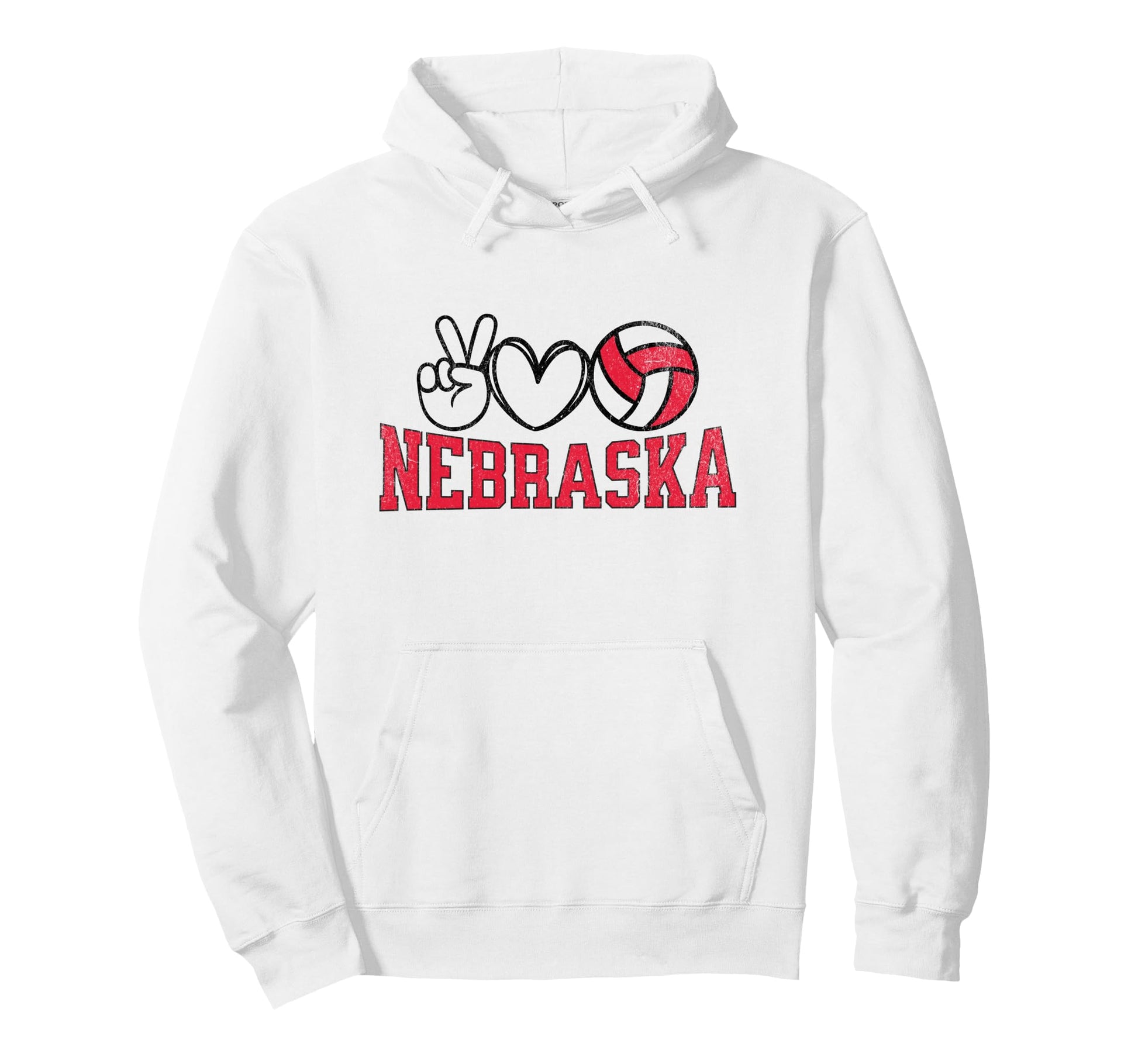 Peace Love Volleyball Teen Tween Hoodie - Custom Art Print for Adults - T-Shirt, Sweatshirt, Hoodie