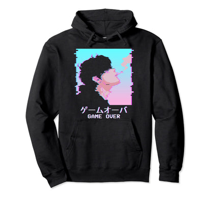 Japanese Vaporwave Aesthetic Anime Hoodie - Custom Art Print for Adults - T-Shirt, Sweatshirt, Hoodie