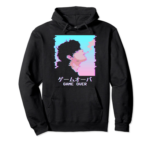 Japanese Vaporwave Aesthetic Anime Hoodie - Custom Art Print for Adults - T-Shirt, Sweatshirt, Hoodie