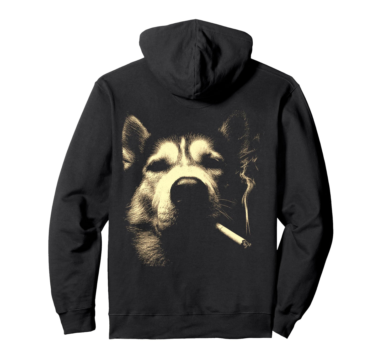 Siberian Husky Smoking Cigarette Meme 90 Hoodie - Unique Graphic Unisex - T-Shirt, Sweatshirt, Hoodie