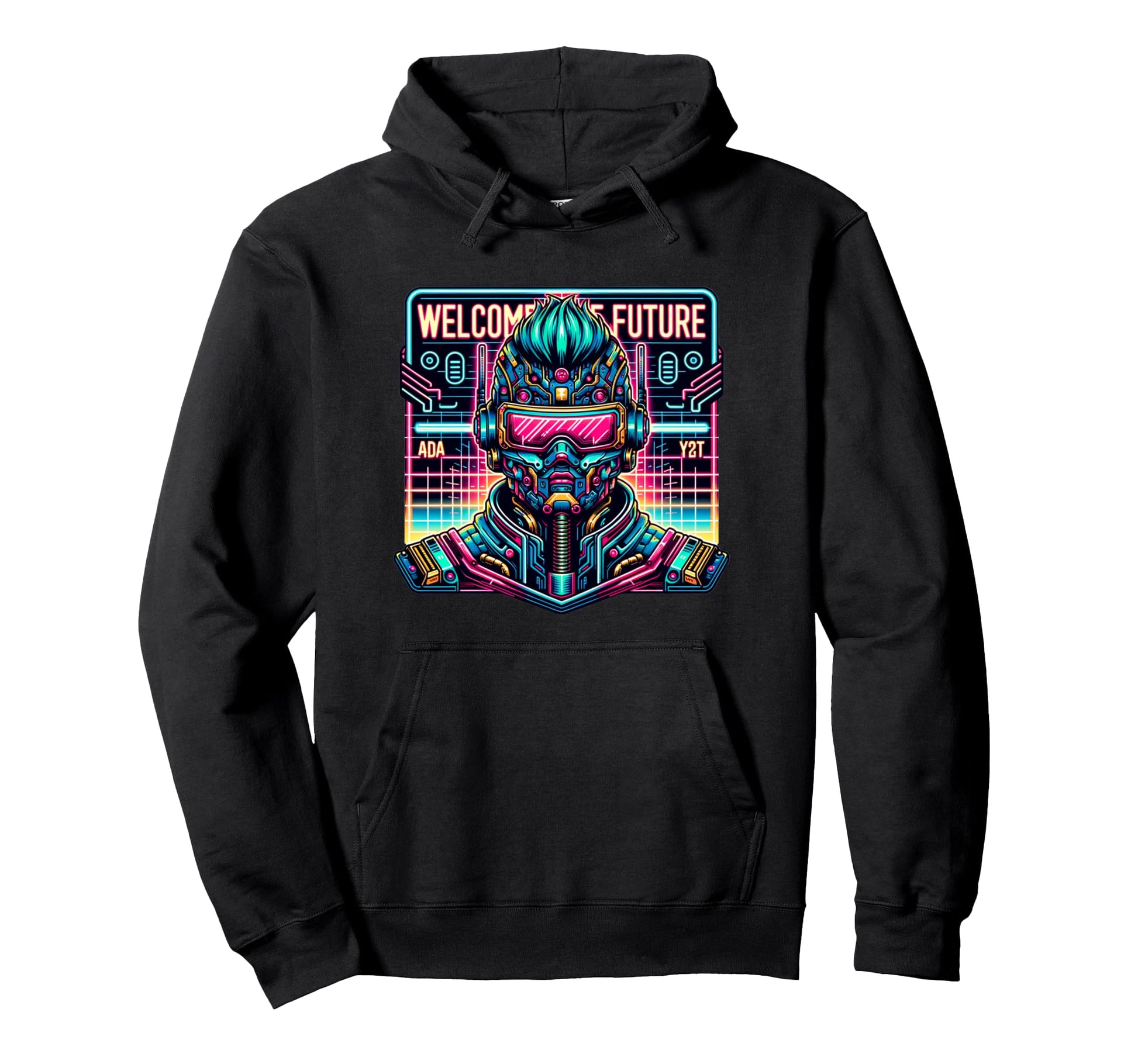 Welcome To Future Ai Cyborg Robot Hoodie - Graphic Print Men Women - T-Shirt, Sweatshirt, Hoodie
