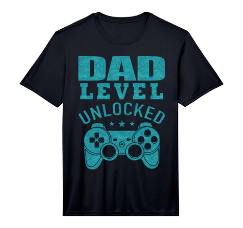 Mens Funny New Dad Dad Level Unlocked T-Shirt - Custom Art Print Unisex - T-Shirt, Sweatshirt, Hoodie