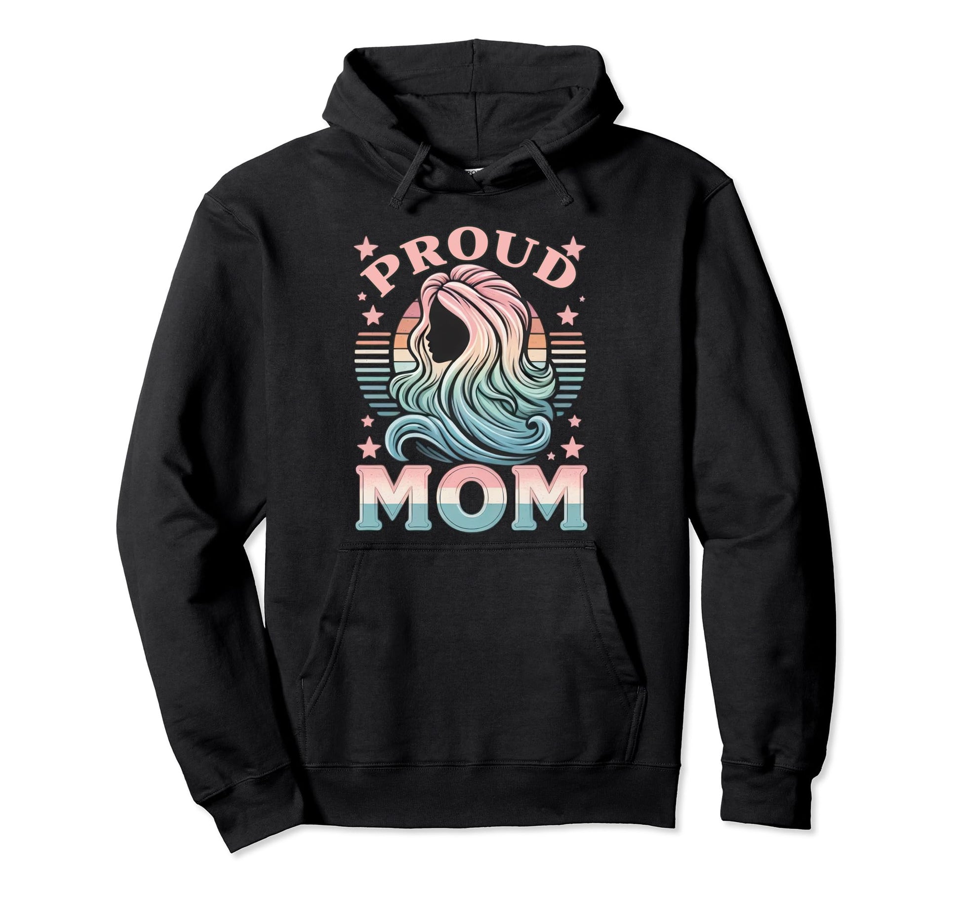Proud Mom Transgener Lgbtq Rainbow Flag Hoodie - Novelty Apparel Men Women - T-Shirt, Sweatshirt, Hoodie