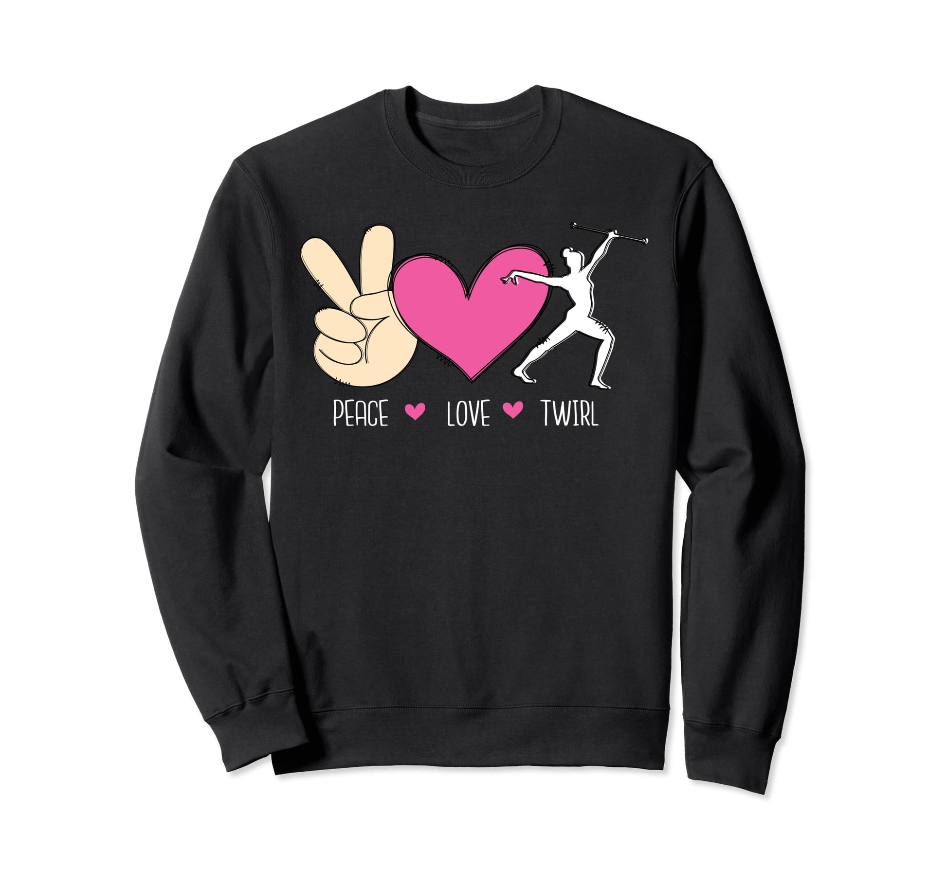 Baton Twirling Majorettes Baton T-Shirt - Minimalist Print for Adults - T-Shirt, Sweatshirt, Hoodie