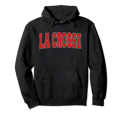 La Crosse Wi Wisconsin Varsity Usa Hoodie - Minimalist Print for Adults - T-Shirt, Sweatshirt, Hoodie