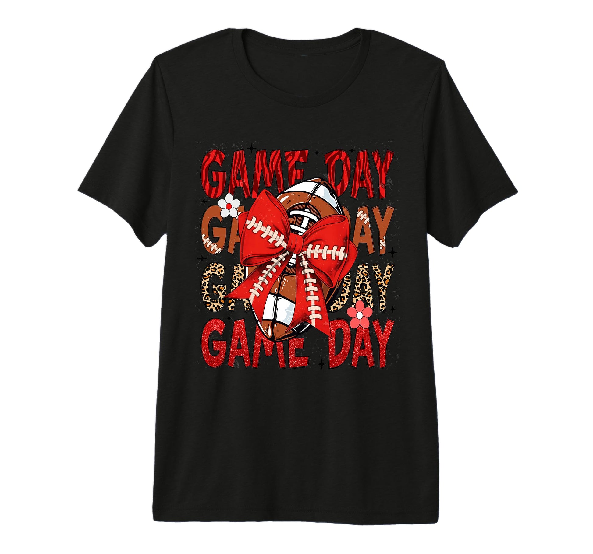 Football Lover Coquette Bow Game Day T-Shirt - Unique Graphic for Adults - T-Shirt, Sweatshirt, Hoodie