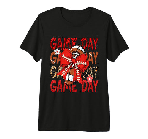 Football Lover Coquette Bow Game Day T-Shirt - Unique Graphic for Adults - T-Shirt, Sweatshirt, Hoodie