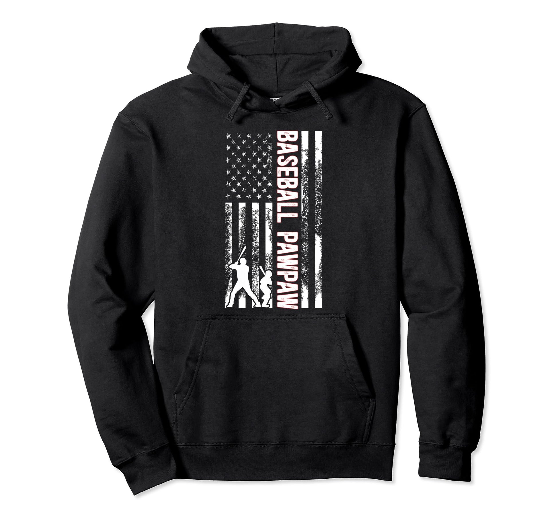 Baseball Pawpaw Us Flag Pawpaw Baseball Hoodie - Trendy Graphic Men Women - T-Shirt, Sweatshirt, Hoodie