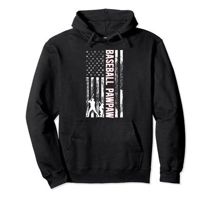 Baseball Pawpaw Us Flag Pawpaw Baseball Hoodie - Trendy Graphic Men Women - T-Shirt, Sweatshirt, Hoodie