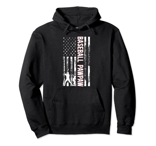 Baseball Pawpaw Us Flag Pawpaw Baseball Hoodie - Trendy Graphic Men Women - T-Shirt, Sweatshirt, Hoodie