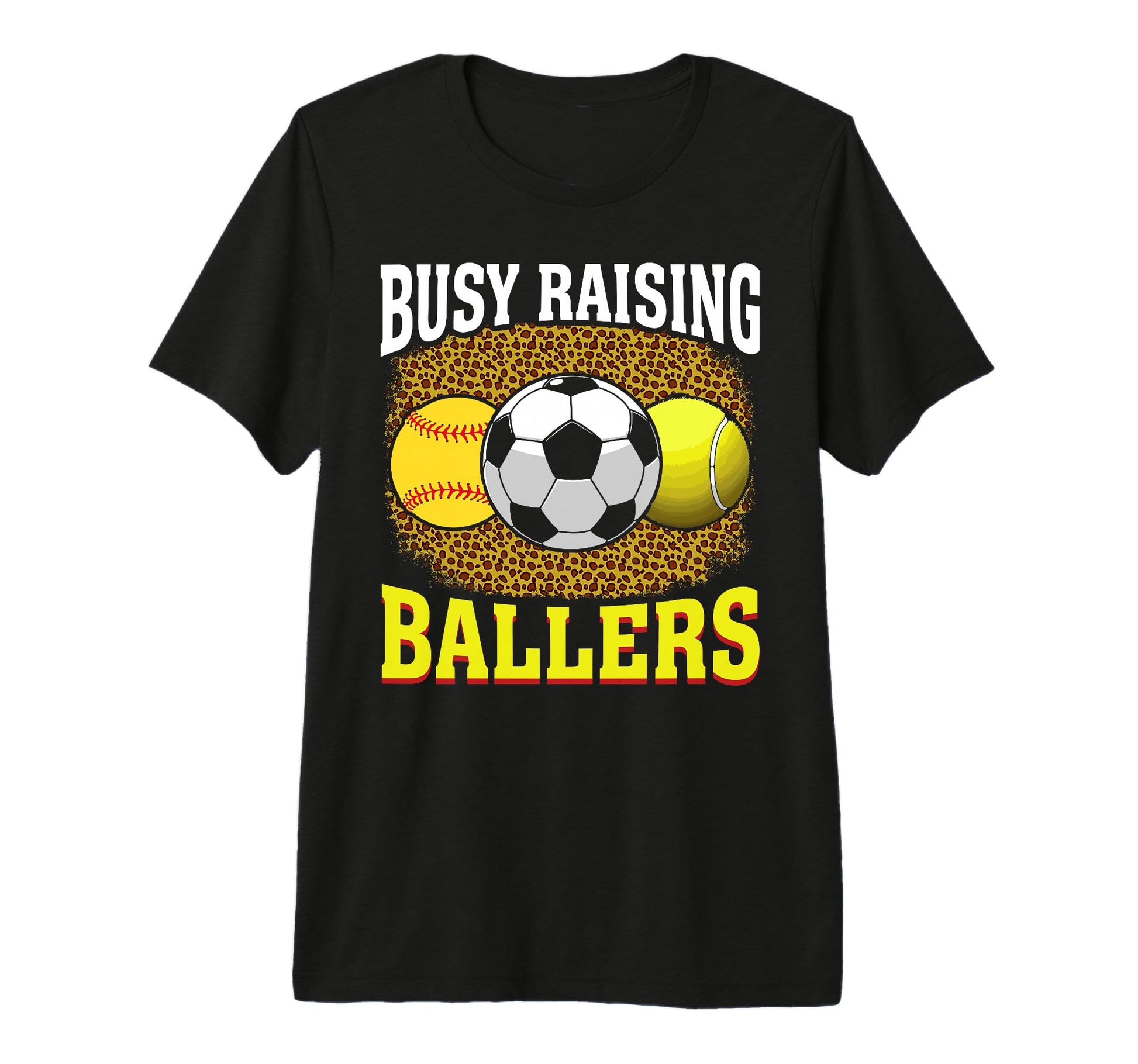 Busy Raising Ballers Softball Soccer T-Shirt - Aesthetic Graphic Unisex - T-Shirt, Sweatshirt, Hoodie