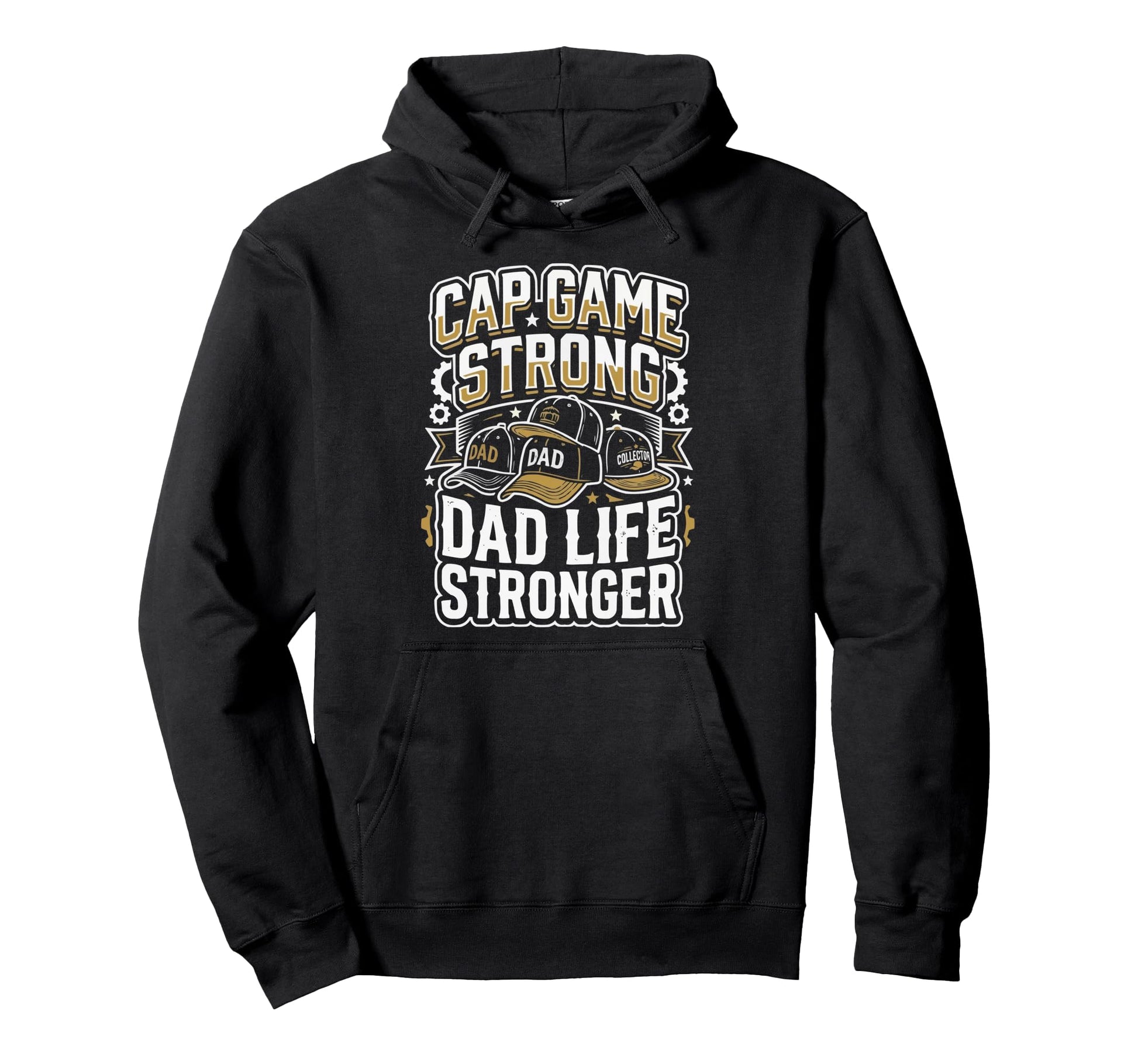 Cap Collector Dad Cap Lover Daddy Hoodie - Aesthetic Graphic for Adults - T-Shirt, Sweatshirt, Hoodie