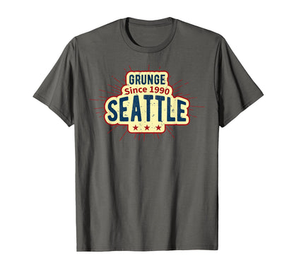 90S Grunge Seattle Present T-Shirt - Aesthetic Graphic Men Women - T-Shirt, Sweatshirt, Hoodie