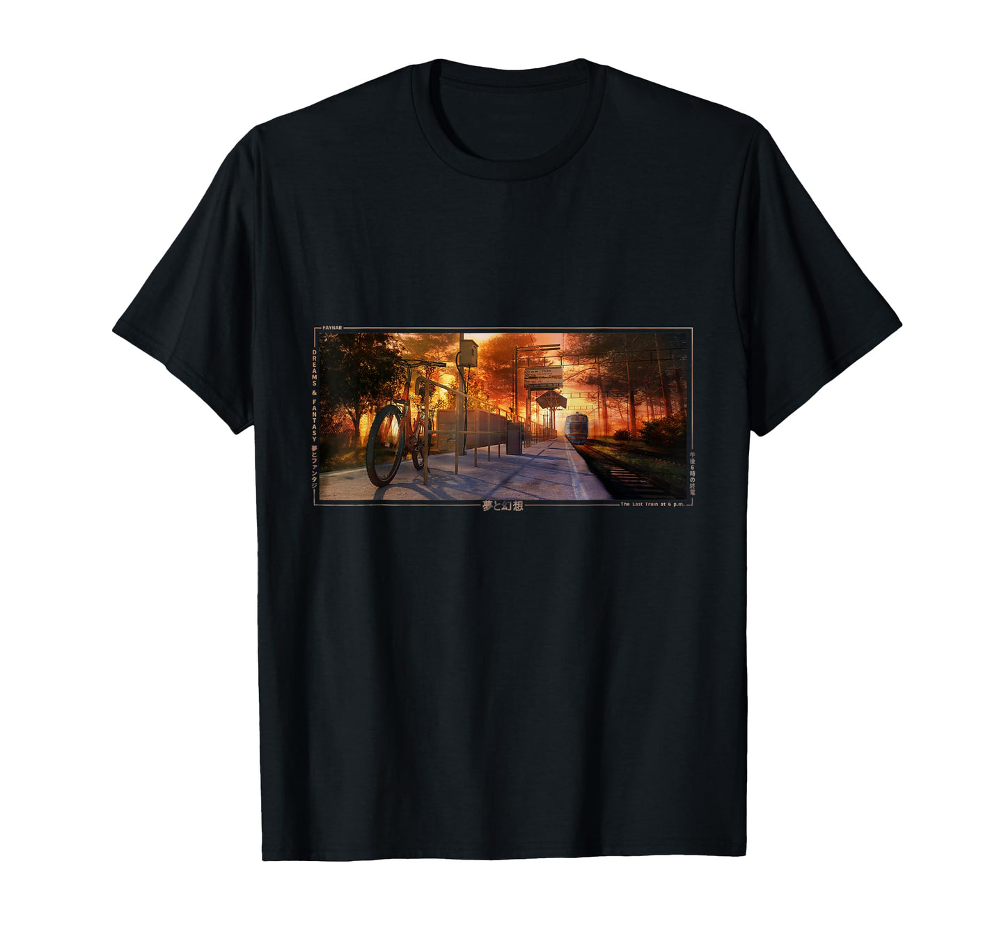 Anime Train Station Vaporwave T-Shirt - Streetwear Style Men Women - T-Shirt, Sweatshirt, Hoodie