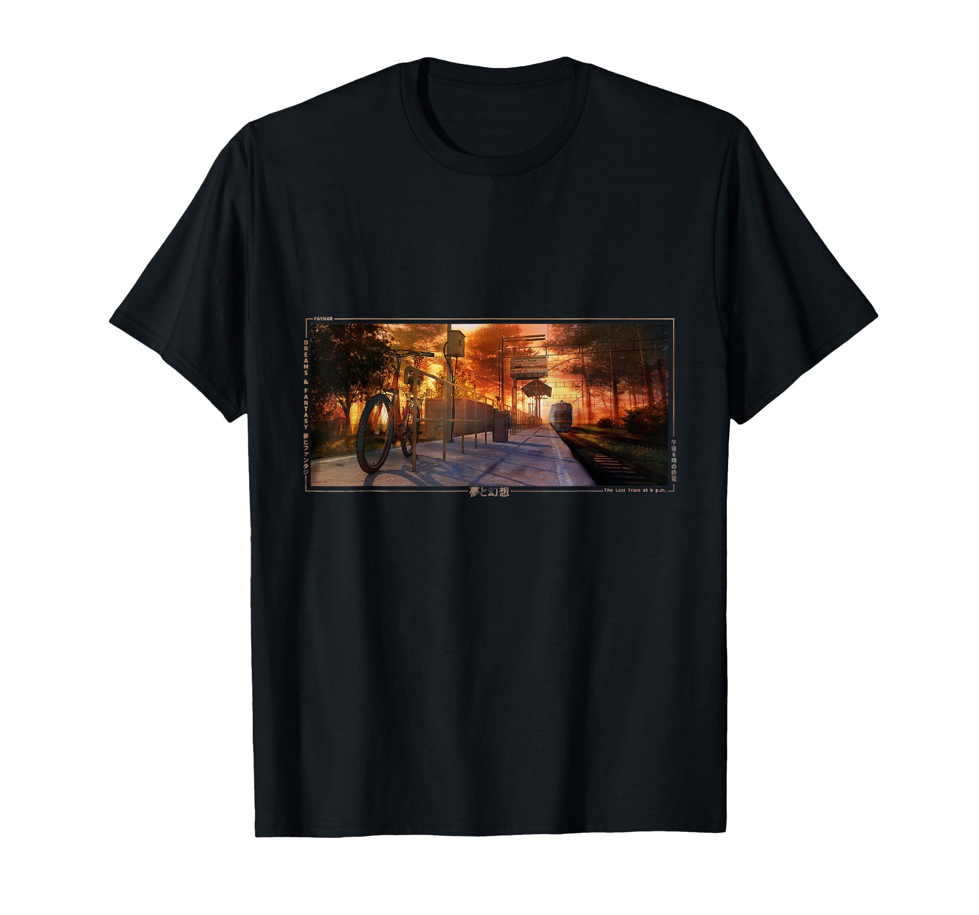 Anime Train Station Vaporwave T-Shirt - Streetwear Style Men Women - T-Shirt, Sweatshirt, Hoodie