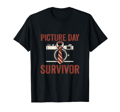 Picture Day Survivor Camera T-Shirt - Unique Graphic for Adults - T-Shirt, Sweatshirt, Hoodie