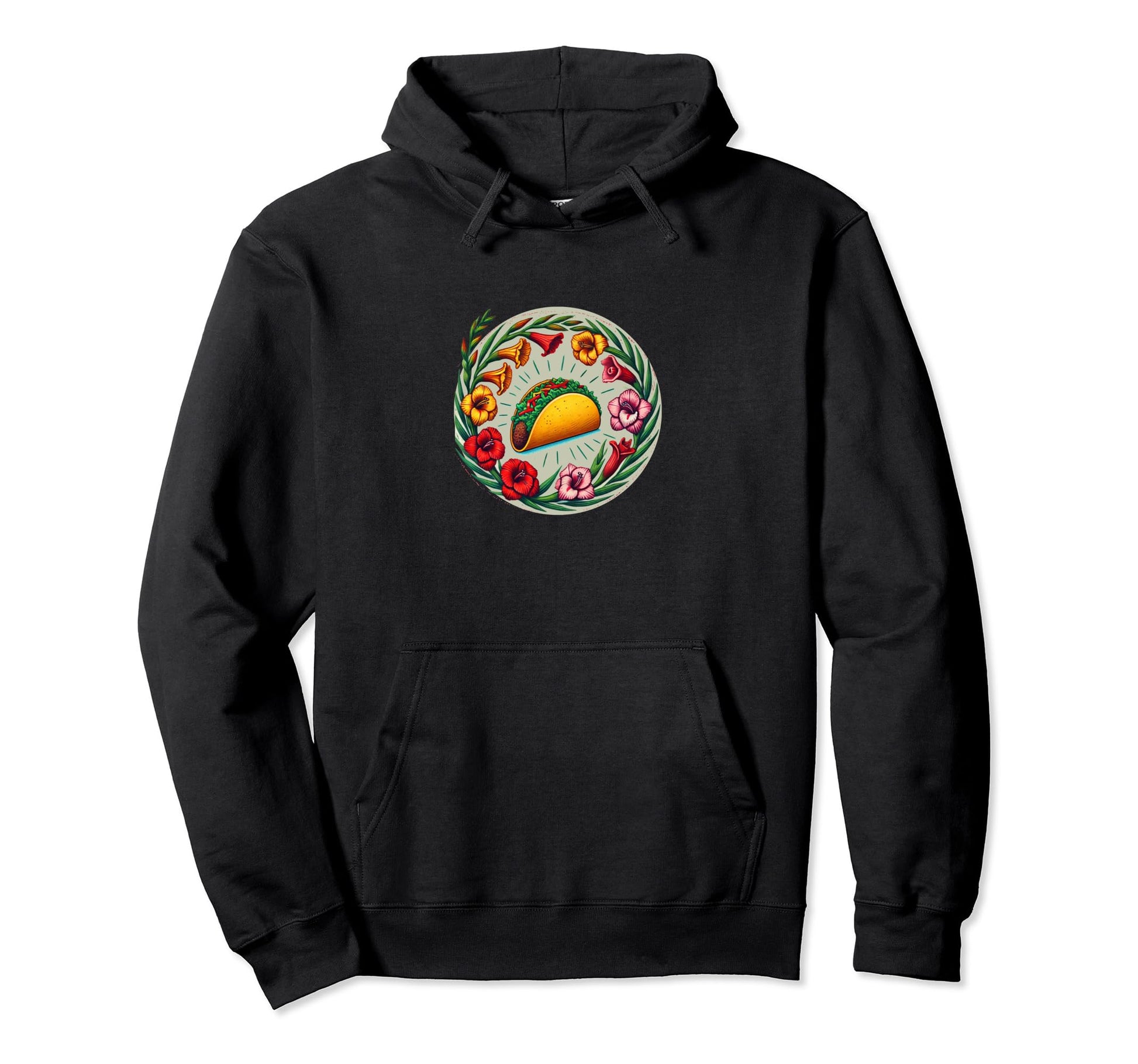 Taco Lovers Illustration Peace Love And Hoodie - Novelty Apparel Men Women - T-Shirt, Sweatshirt, Hoodie