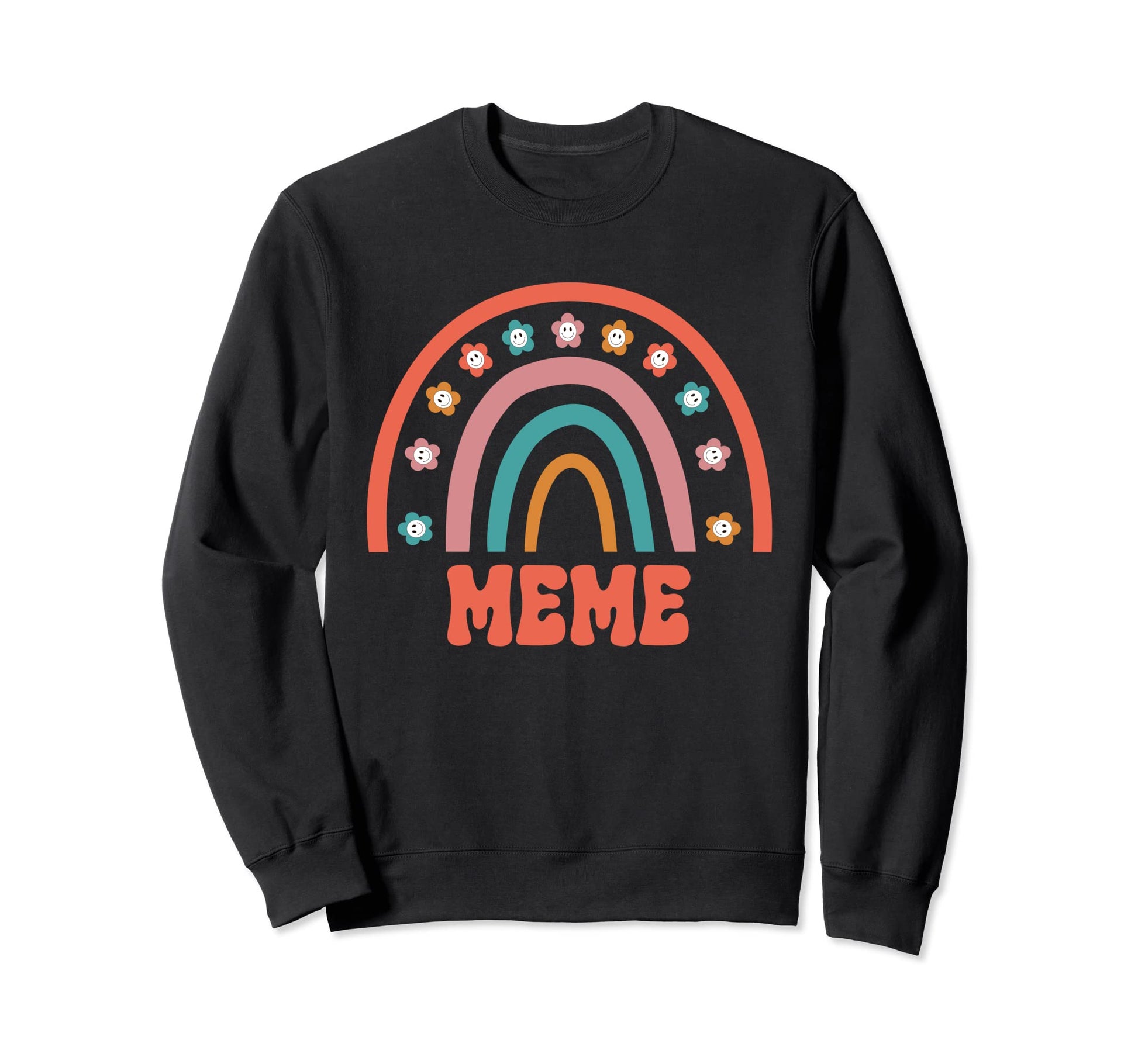 Meme Groovy Grandma Rainbow Boho Sweatshirt - Streetwear Style for Adults - T-Shirt, Sweatshirt, Hoodie