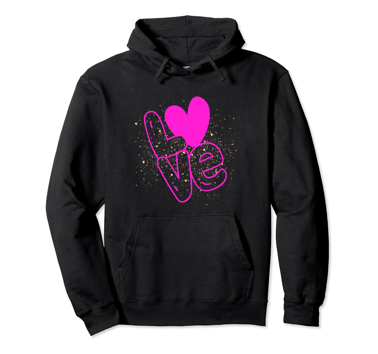 Love And Peace Heart Hoodie - Fun Novelty Design for Adults - T-Shirt, Sweatshirt, Hoodie