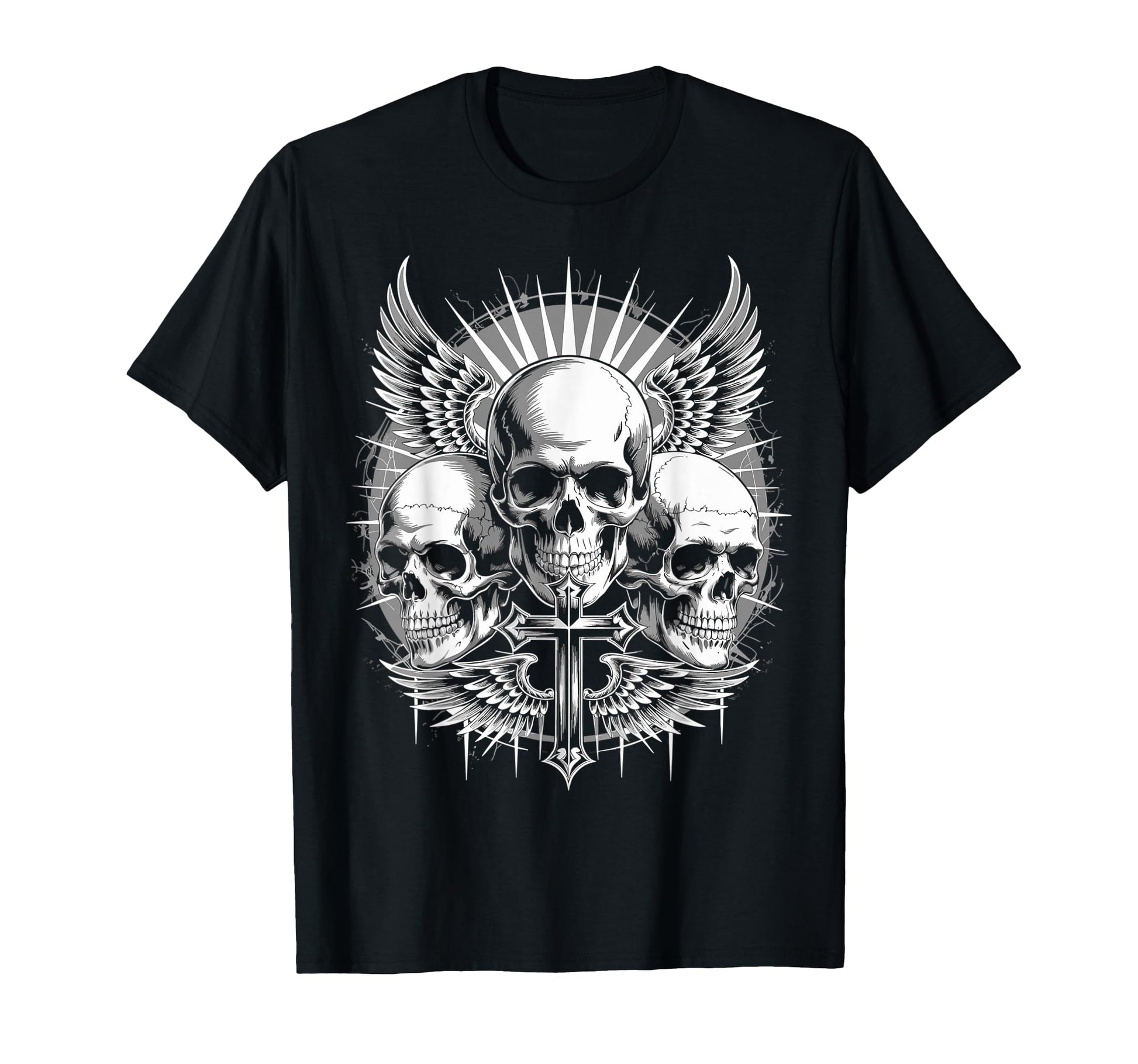 Gothic Skull Grunge Alt Aesthetic T-Shirt - Casual Everyday Wear Unisex - T-Shirt, Sweatshirt, Hoodie