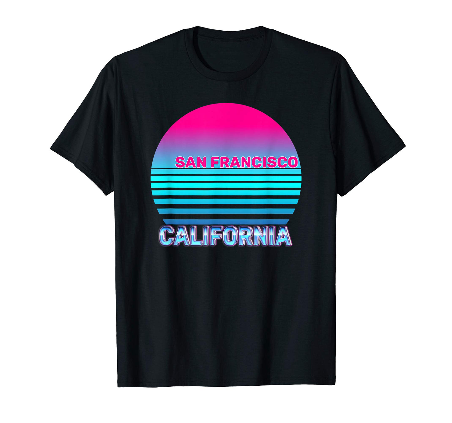 San Francisco California Vaporwave 1980S T-Shirt - Unique Graphic Unisex - T-Shirt, Sweatshirt, Hoodie