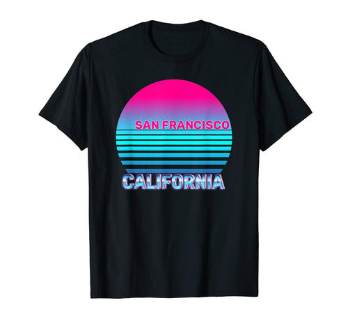 San Francisco California Vaporwave 1980S T-Shirt - Unique Graphic Unisex - T-Shirt, Sweatshirt, Hoodie