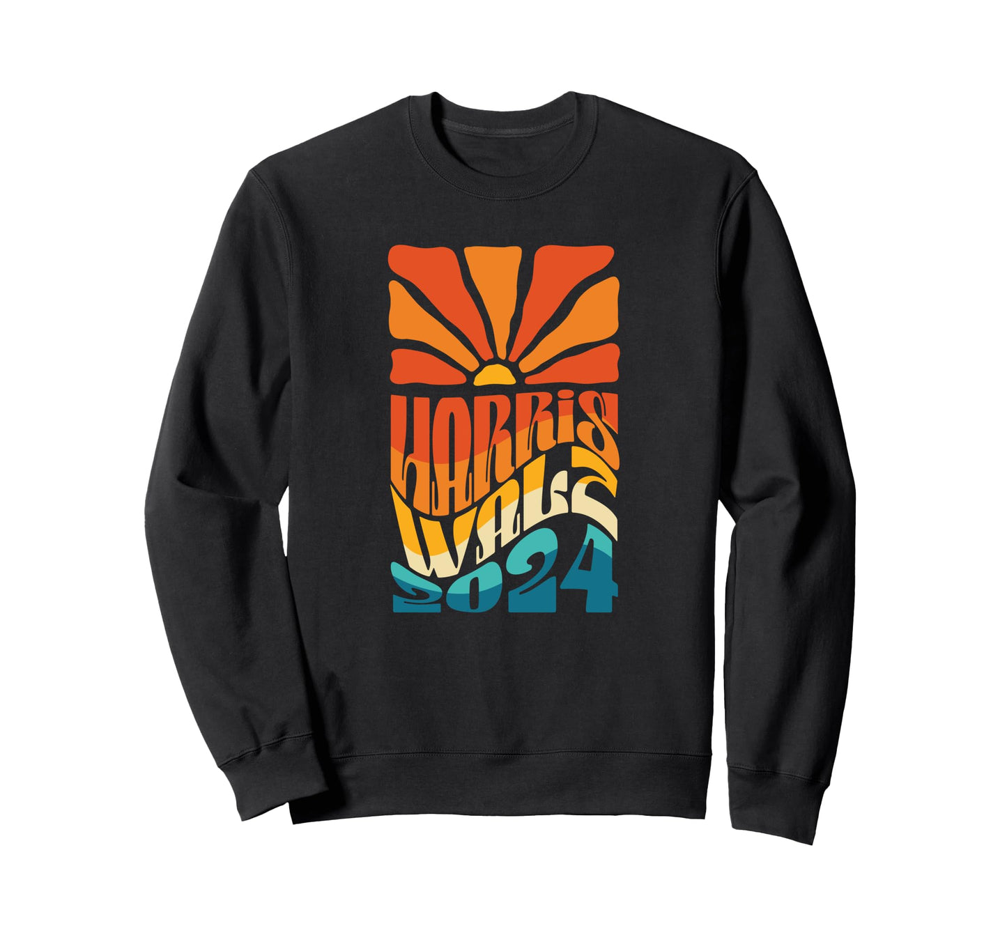 Kamala Harris Walz 2024 Boho Sweatshirt - Casual Everyday Wear Unisex - T-Shirt, Sweatshirt, Hoodie