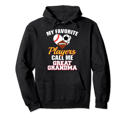 My Favorite Players Baseball Soccer Hoodie - Trendy Graphic Men Women - T-Shirt, Sweatshirt, Hoodie