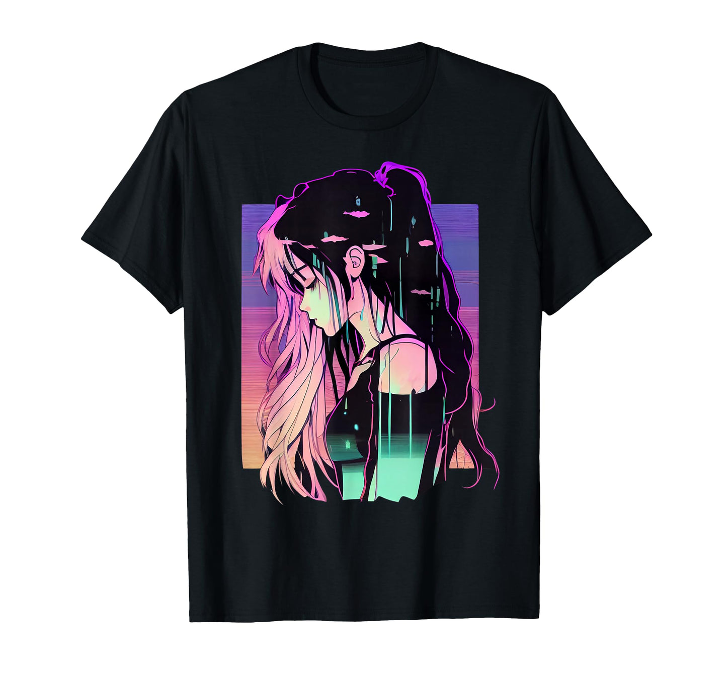 Japanese Vaporwave Sad Anime Indie T-Shirt - Minimalist Print Unisex - T-Shirt, Sweatshirt, Hoodie