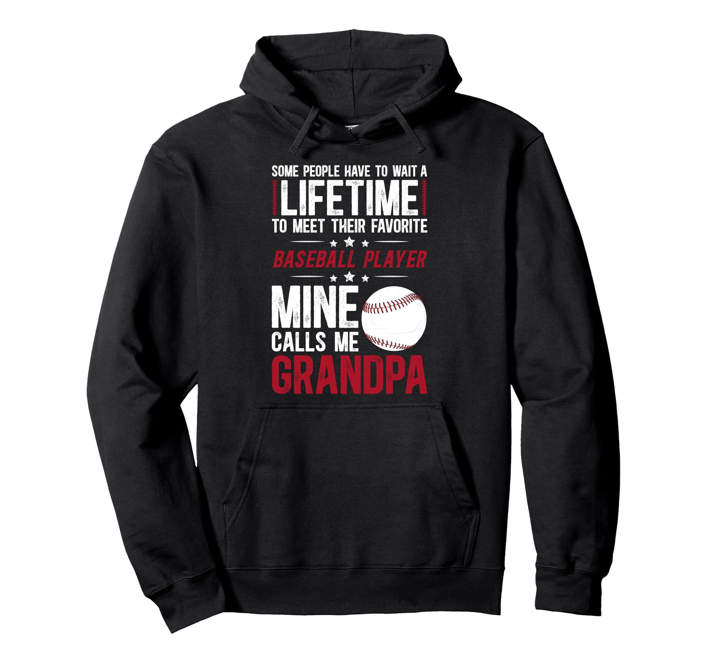 Baseball Grandpa Proud Grandpa Hoodie - Minimalist Print for Adults - T-Shirt, Sweatshirt, Hoodie