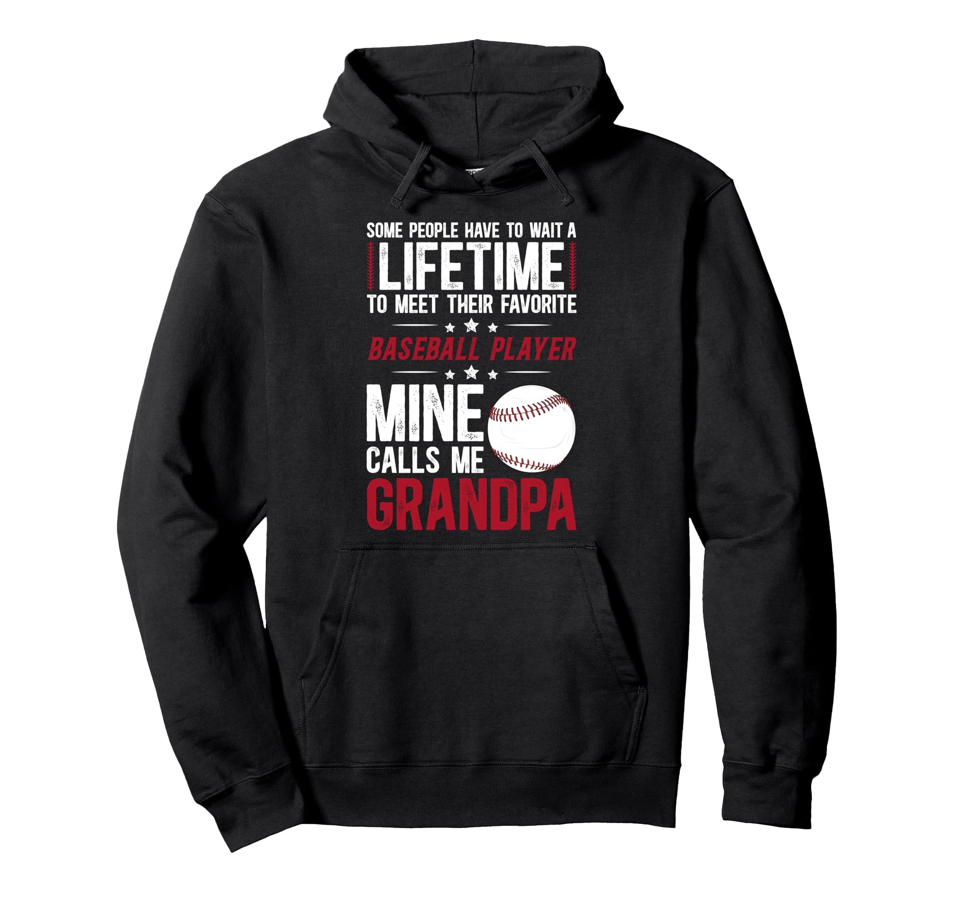 Baseball Grandpa Proud Grandpa Hoodie - Minimalist Print for Adults - T-Shirt, Sweatshirt, Hoodie