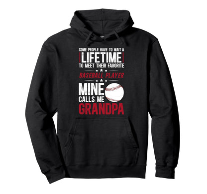 Baseball Grandpa Proud Grandpa Hoodie - Minimalist Print for Adults - T-Shirt, Sweatshirt, Hoodie