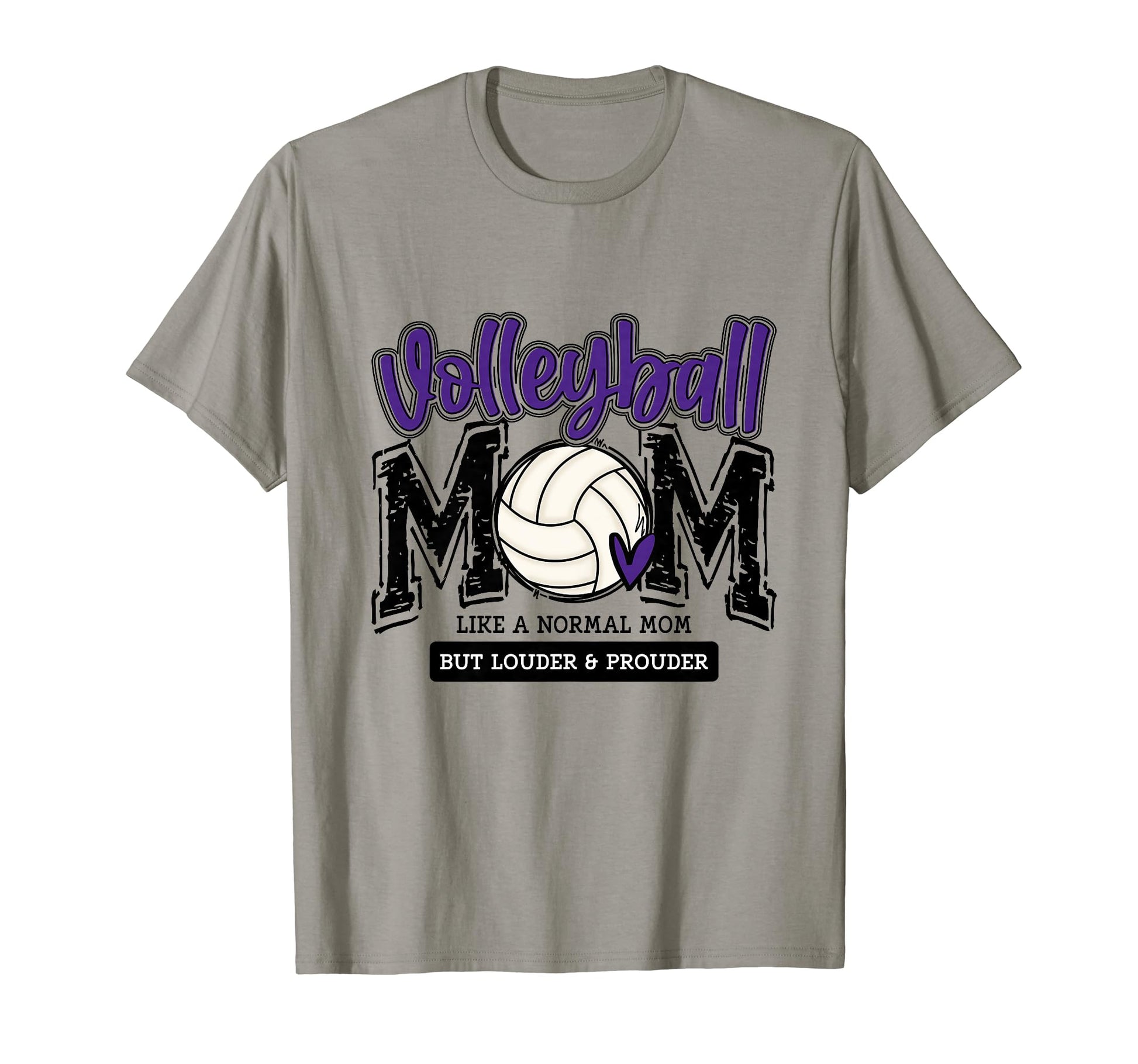 Volleyball Mom Purple Game Day T-Shirt - Casual Everyday Wear for Adults - T-Shirt, Sweatshirt, Hoodie