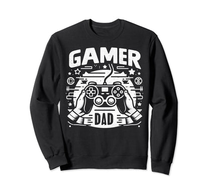 Gamer Dad Game Controller Gaming Sweatshirt - Aesthetic Graphic for Adults - T-Shirt, Sweatshirt, Hoodie