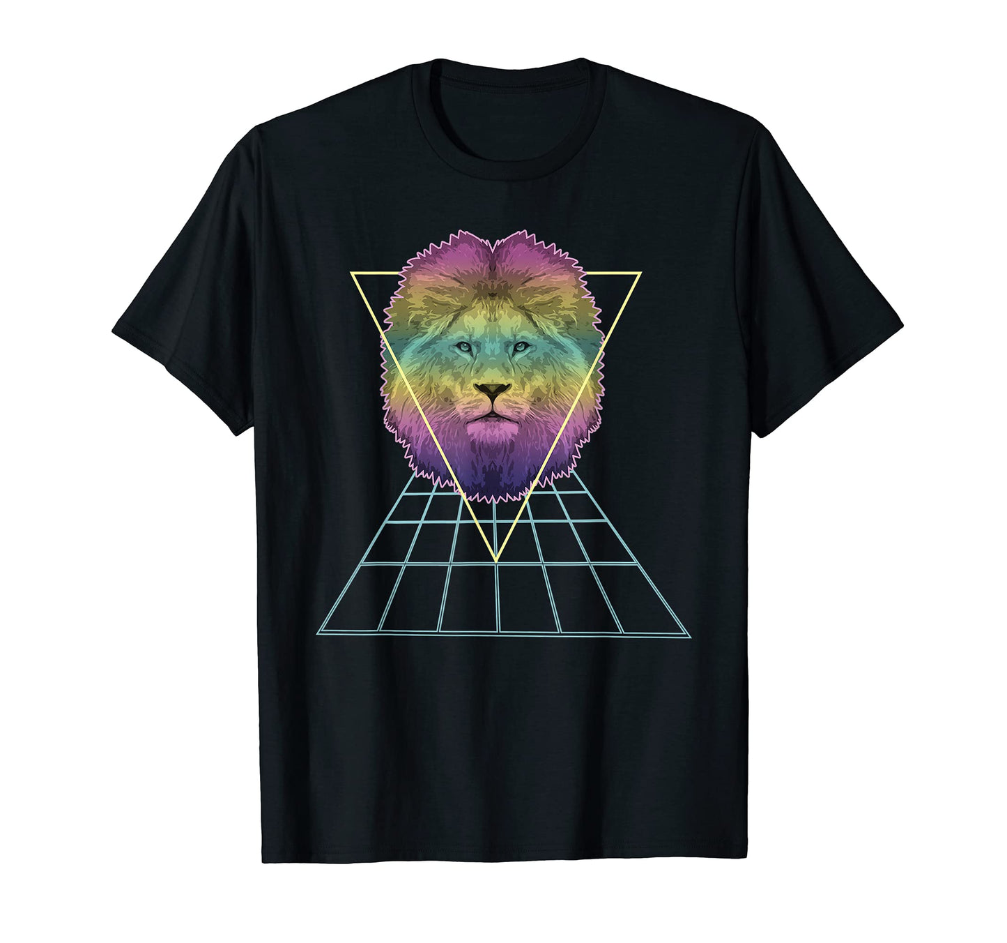 Lion Head Vaporwave Aesthetic Zoo Lions T-Shirt - Aesthetic Graphic Unisex - T-Shirt, Sweatshirt, Hoodie
