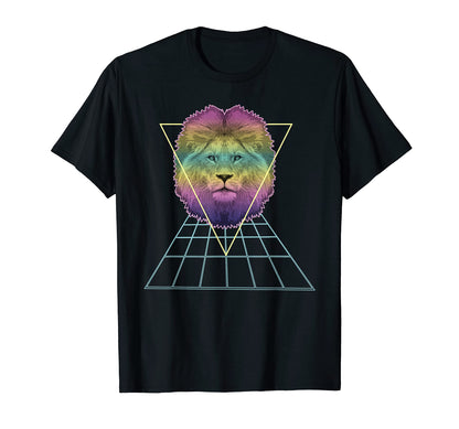 Lion Head Vaporwave Aesthetic Zoo Lions T-Shirt - Aesthetic Graphic Unisex - T-Shirt, Sweatshirt, Hoodie