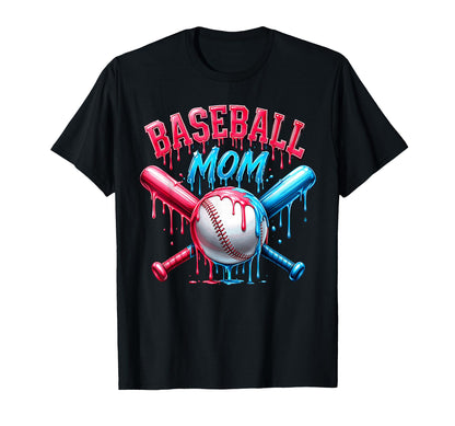 Baseball Mom Funny Mothers Day Ice Cream T-Shirt - Minimalist Print Unisex - T-Shirt, Sweatshirt, Hoodie