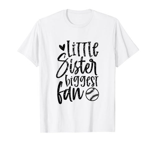 Little Sister Biggest Fan Baseball Funny T-Shirt - Graphic Print Men Women - T-Shirt, Sweatshirt, Hoodie