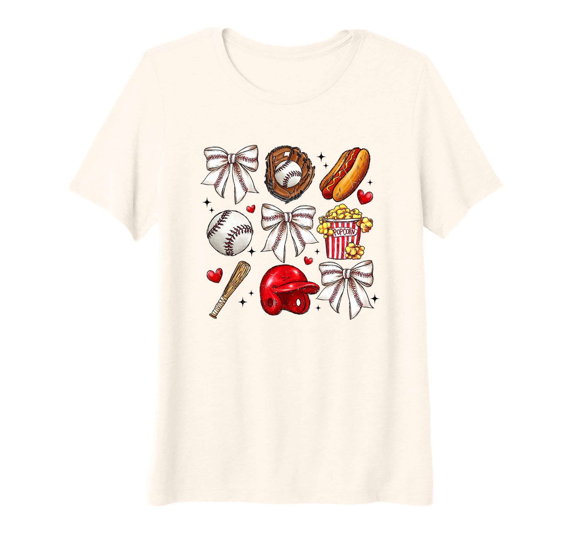 Womens Coquette Baseball Mom Sister Grandma T-Shirt - Graphic Print Unisex - T-Shirt, Sweatshirt, Hoodie