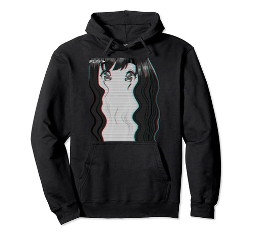 Vaporwave Aesthetic Anime Eyes Eboy Hoodie - Unique Graphic for Adults - T-Shirt, Sweatshirt, Hoodie
