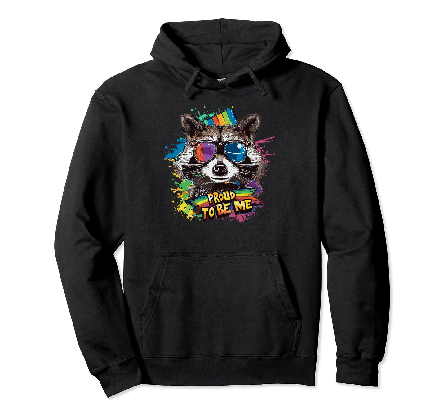 Funny Raccoon Love Sunglasses Summer Hoodie - Minimalist Print for Adults - T-Shirt, Sweatshirt, Hoodie