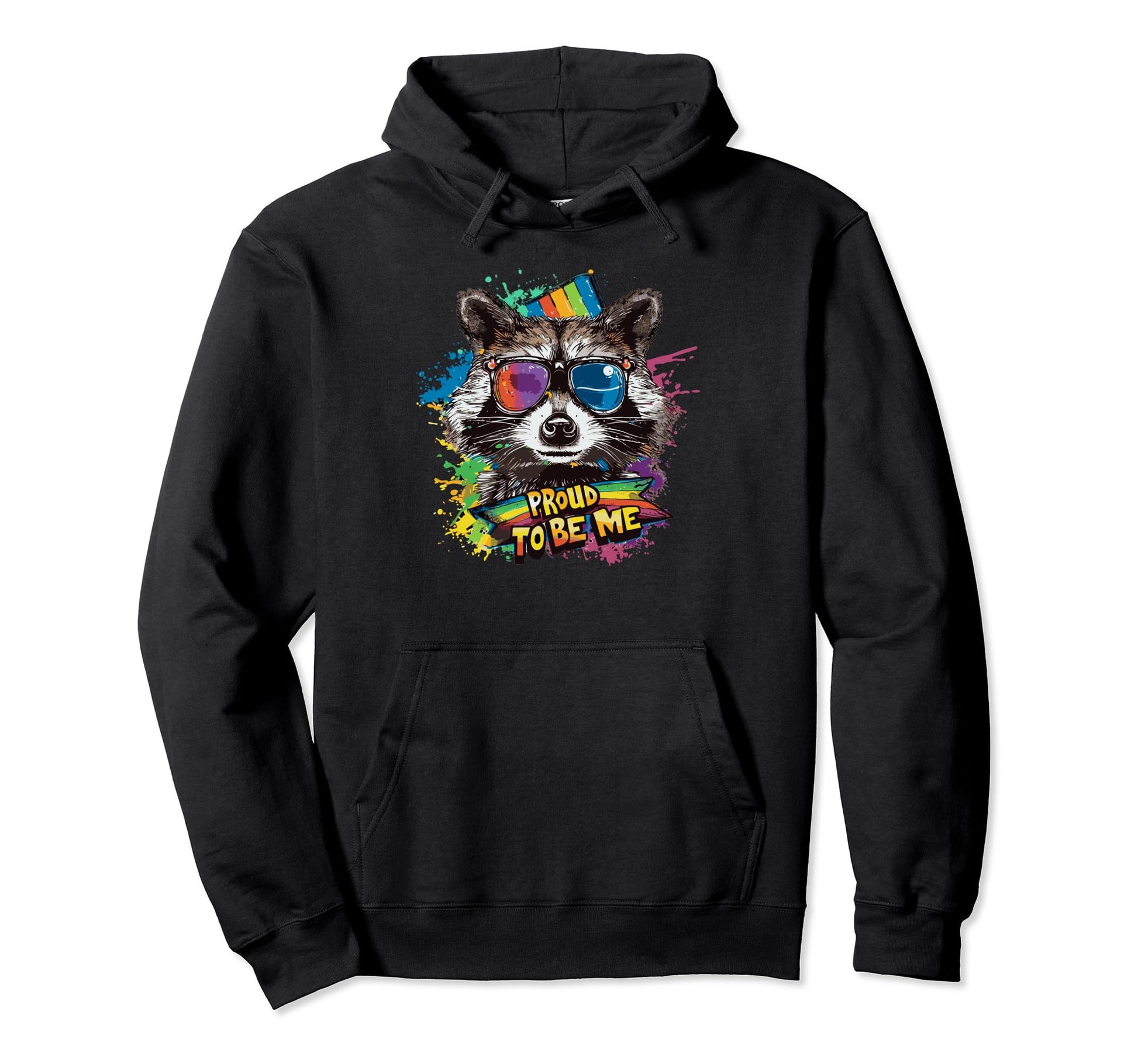 Funny Raccoon Love Sunglasses Summer Hoodie - Minimalist Print for Adults - T-Shirt, Sweatshirt, Hoodie
