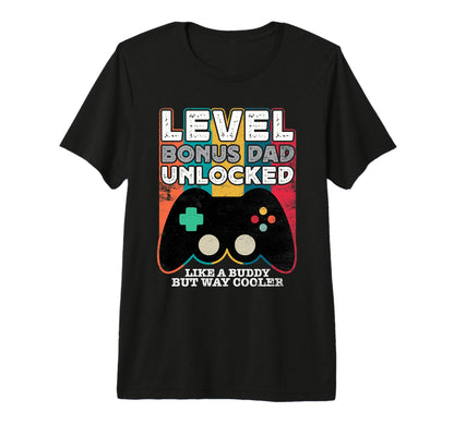 Mens Stepfather Gamer Step Dad Level T-Shirt - Novelty Apparel Unisex - T-Shirt, Sweatshirt, Hoodie