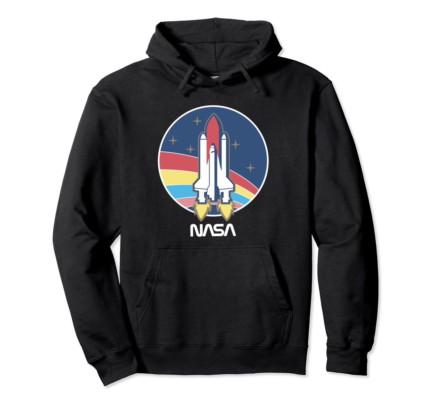Nasa Space Shuttle Rainbow Faded Color Hoodie - Minimalist Print Men Women - T-Shirt, Sweatshirt, Hoodie