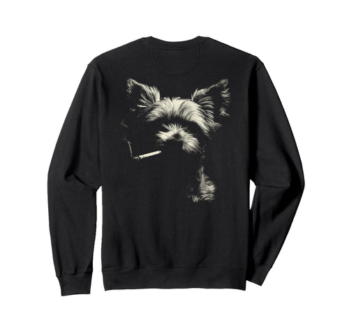 Yorkshire Terrier Smoking Sweatshirt - Minimalist Print Men Women - T-Shirt, Sweatshirt, Hoodie
