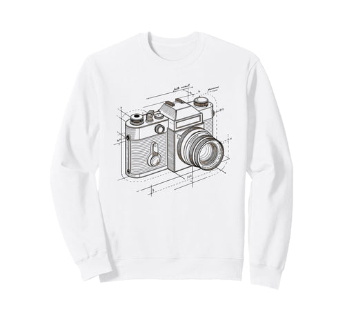 Exploded Camera Diagram Schematic Sweatshirt - Unique Graphic for Adults - T-Shirt, Sweatshirt, Hoodie