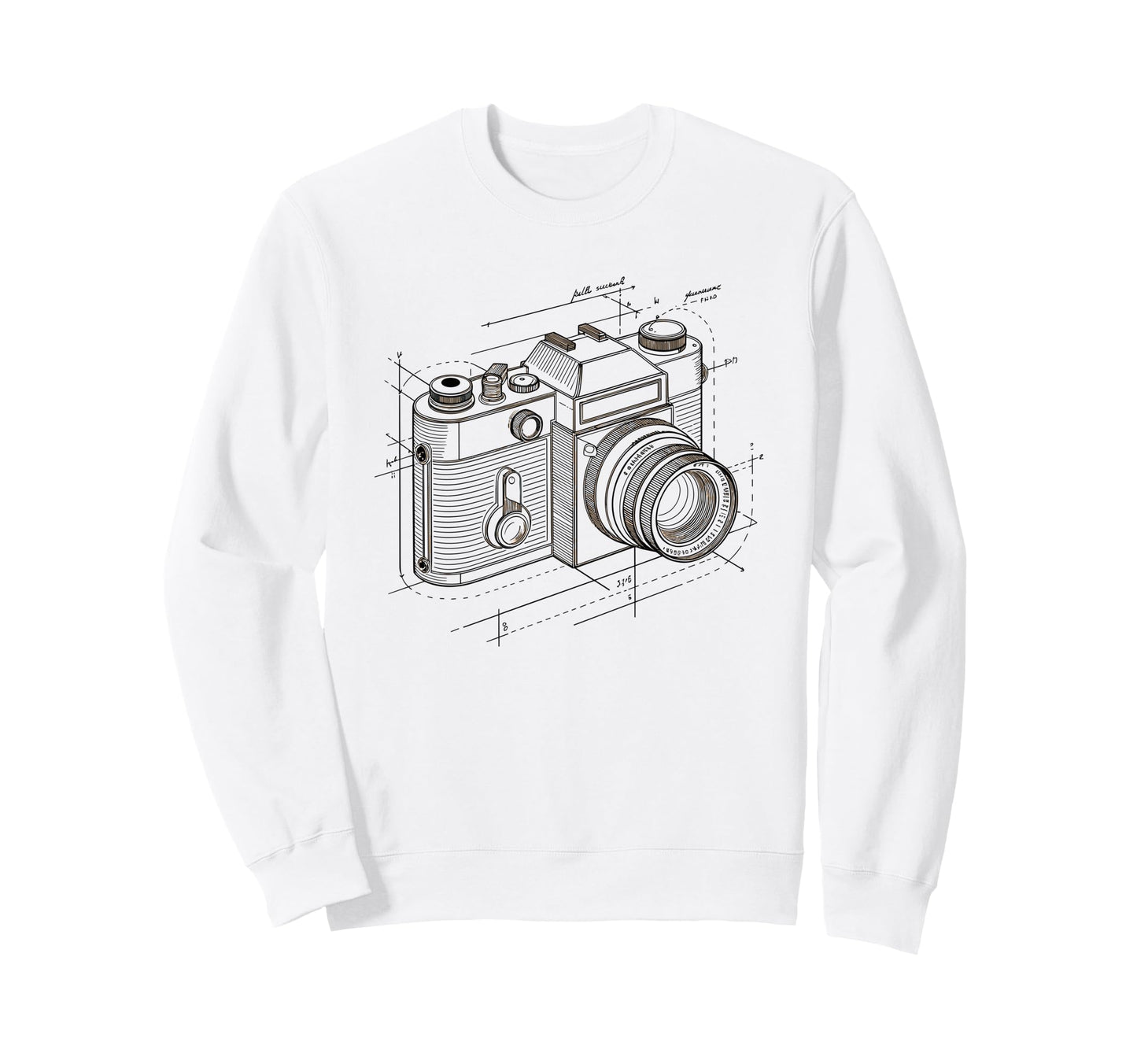 Exploded Camera Diagram Schematic Sweatshirt - Novelty Apparel Men Women - T-Shirt, Sweatshirt, Hoodie